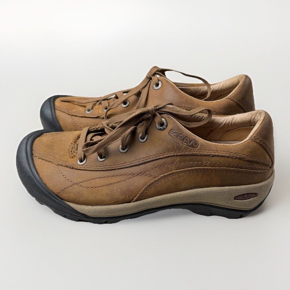 KEEN Toyah Womens 7.5 Brown Leather Hiking‎ Walking Lace Up Shoes - Picture 3 of 7